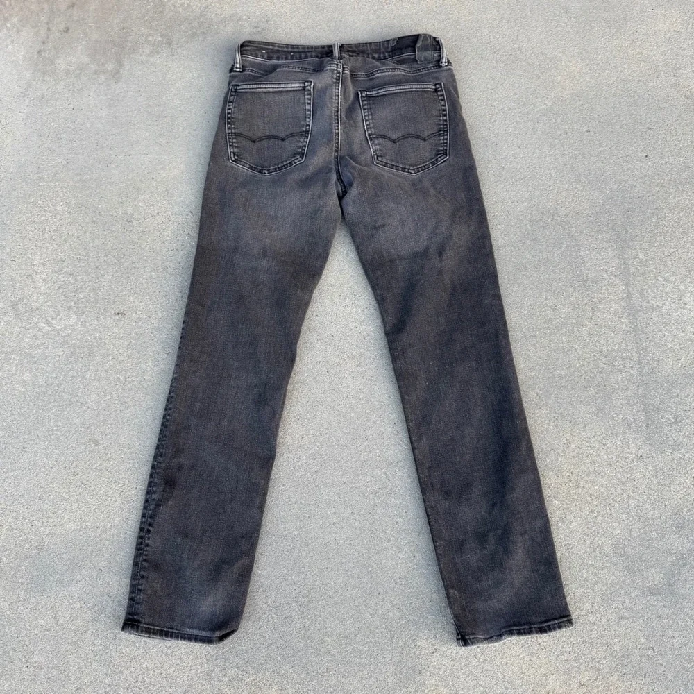 American Eagle Slim Straight Jeans Mens 31x32 Washed Black Denim Pants